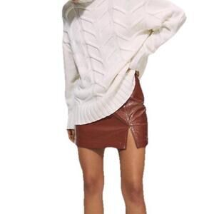 Aritzia Wilfred Women’s Champeaux Wool Sweater Ivory Merino Knit Pullover XXS